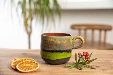 colorful handmade porcelain coffee cups