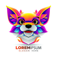 Premium Colorful Fox Logo Template