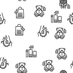 Diy Crafts Handmade Vector Seamless Pattern Thin Line Illustration