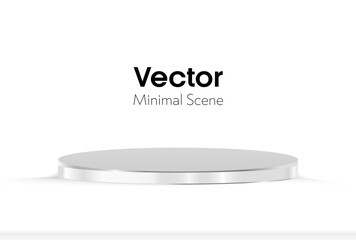 Product stand. Background vector 3d rendering with podium