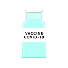 Coronavirus vaccine isolated on a white background . Coronavirus vaccine vector background . Vaccine and vaccination against coronavirus, COVID-19, virus, flu .