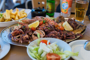 Typical fish tray from the island of Malta