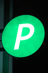 Light Green Car Parking Sign.