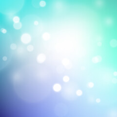 Fototapeta premium Abstract Pastel teal blue gradient background. Blurred light backdrop with bokeh effect. Vector illustration for your graphic design, banner, poster, website