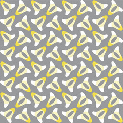 Vector abstract tulips seamless vector pattern. Regularly repeating folk flowers in retro style. Great for modern wallpaper, interior prints and decorative materials and fashion fabrics.