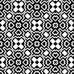 Geometric vector pattern with triangular elements. Seamless abstract ornament for wallpapers and backgrounds. Black and white colors.