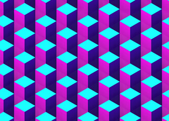 Abstract bright colorful background. Seamless 3d pattern.