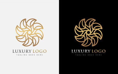 Luxury Logo Based From Creative Geometric Lines. Usable For Business and Brand Company. Vector Logo Illustration.