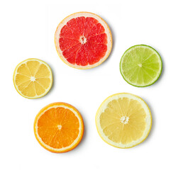 Fototapeta na wymiar slices of citrus fruit