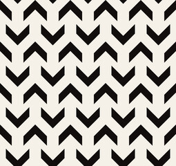 Vector seamless pattern with chevron. Modern geometric texture. Repeating abstract background. Polygonal grid with bold striped elements. Can be used as swatch for illustrator. 