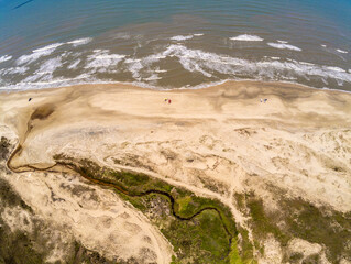Village, Dunes, sand and waves
