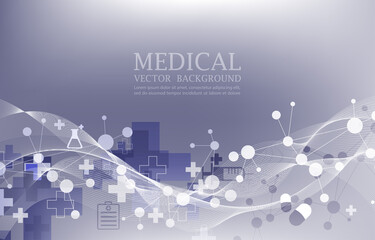 futuristic vector medical background.polygon pattern