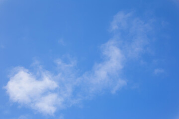 white clouds against a blue sky, winter day