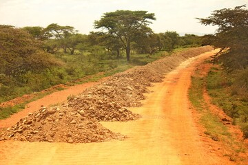 Fototapeta na wymiar african dirt road