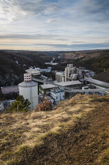 The scenery of Radotin cement plant in Prague