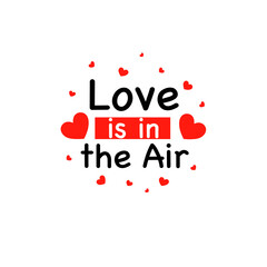 Love is in the air calligraphy
