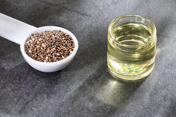 Chia seeds and oil - Salvia hispanica