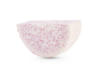 Taro isolated on white background.