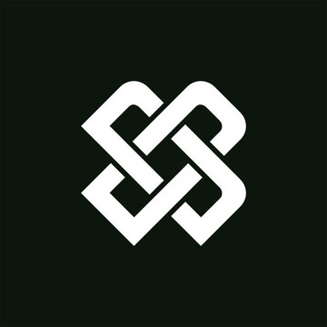 Initial letter D or DD logo template with sacred geometric heraldic font illustration in flat design monogram symbol