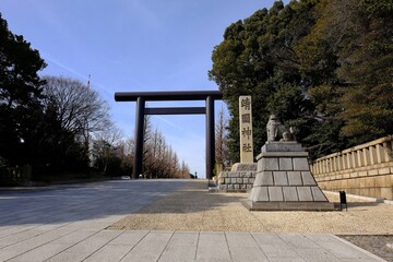 東京　靖国神社の大鳥居