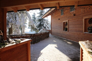 Schnee Landschaft im Winter 