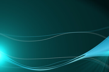 Abstract illustration of blue glowing digital waves against blue background