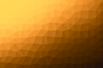 Abstract illustration of polygonal texture design on yellow and orange gradient background