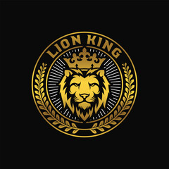 Luxury lion king logo image vector template © Joko