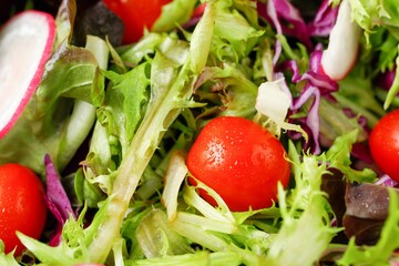 Healthy and colorful vegetable salad