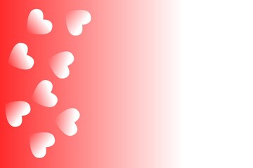 Red gradient background with white love. design suitable for cover, web, card, business, poster, etc.