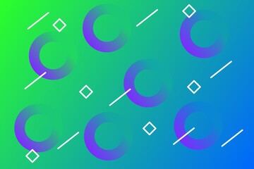 Modern web background with blue green gradation circle