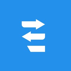 Letter E arrow logo icon vector