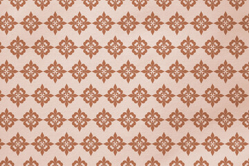 Abstract vector illustration of abstract decorative floral design against brown background
