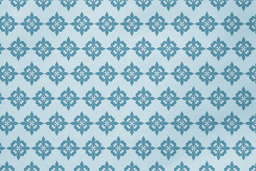 Abstract vector illustration of abstract decorative floral design against blue background