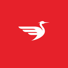 heron logo design vector