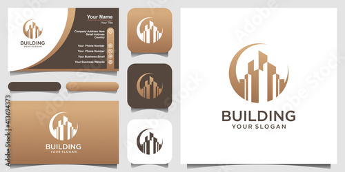 Business Building Construction Logo Design Inspiration Logo Design Icon And Business Card Wall Mural Gemilang business building construction logo design inspiration logo design icon and business card wall mural