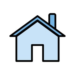 Home Flat Icon Color Design Vector Template Illustration