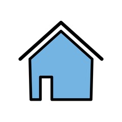 Home Flat Icon Color Design Vector Template Illustration