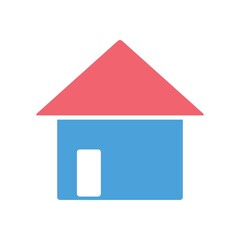 Home Flat Icon Color Design Vector Template Illustration