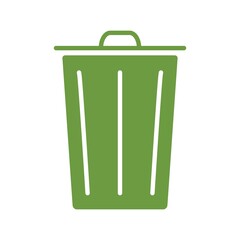 Trash Can Icon Color Design Vector Template Illustration