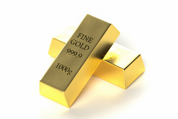 金塊の3Dイラスト