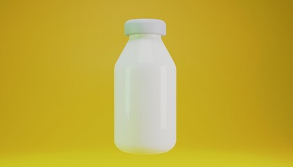 3d rendering bottle mockup
