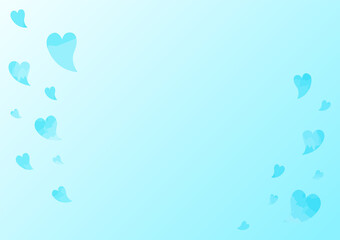 ハートをあしらった水色の背景画像
