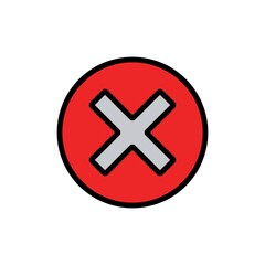 Canceled Flat Icon Vector Logo Template Illustration