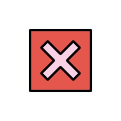 Canceled Flat Icon Vector Logo Template Illustration