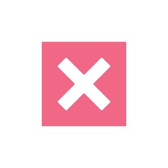 Obraz premium Canceled Flat Icon Vector Logo Template Illustration