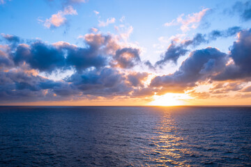 sunset on the high seas