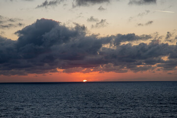 sunset on the high seas