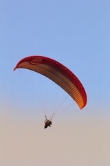 paragliding in the sky