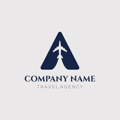 air plane tour travel logo vector illustration design
